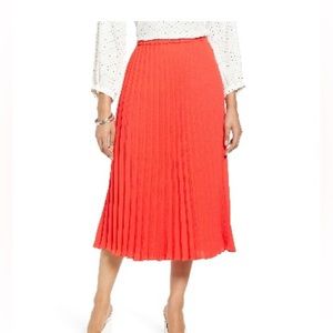 Halogen Pleated Midi Skirt